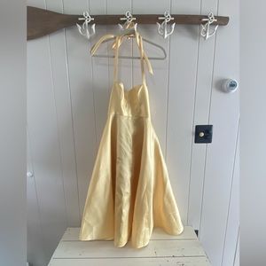 Yellow bridesmaid dress. Work once. Never altered.